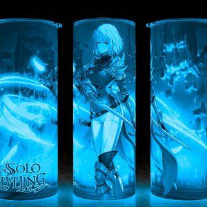 Glow in the Dark Solo Leveling Anime - Cha Hae-In Action Pose Cup Mug Tumbler
